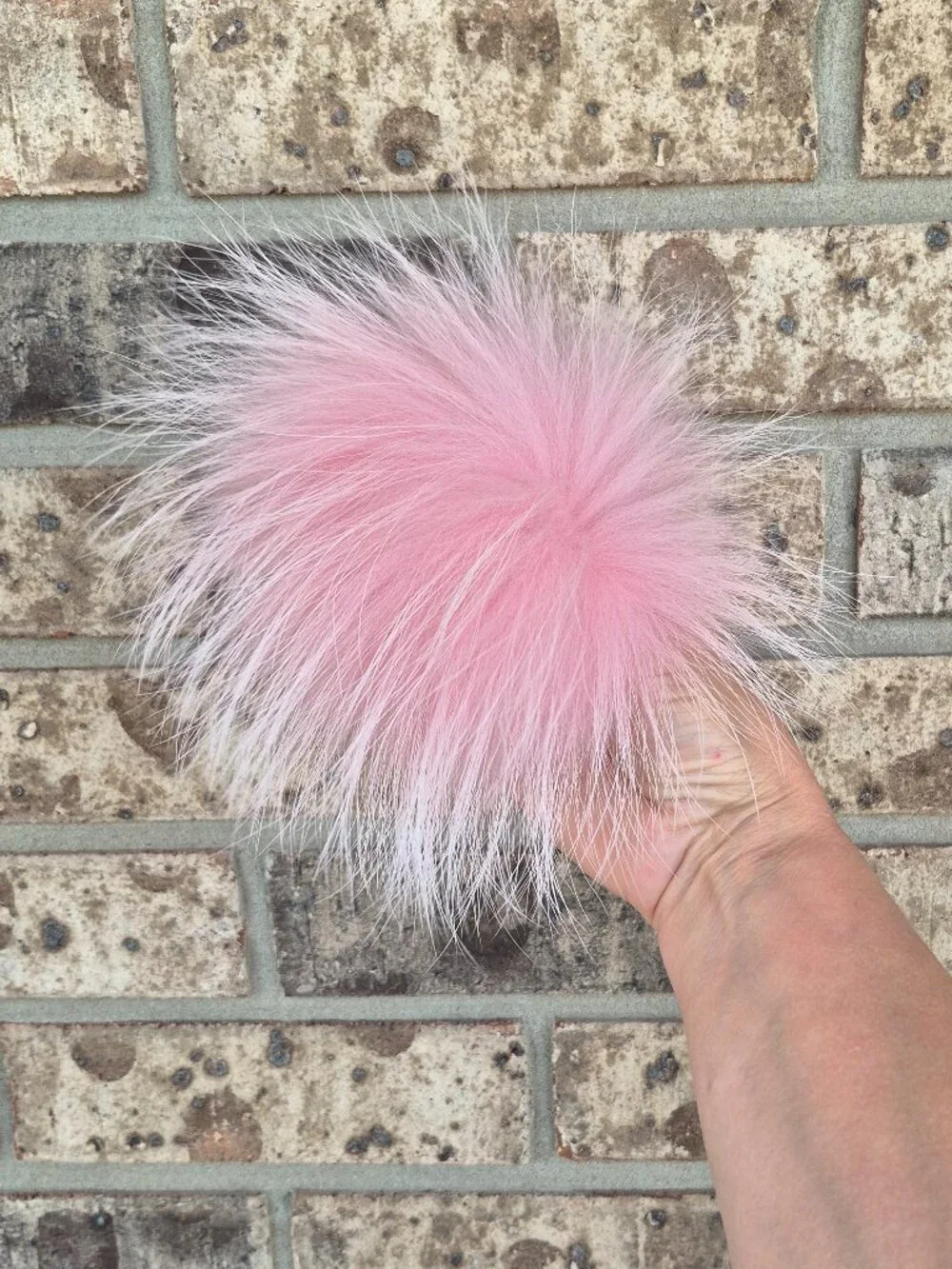 Pink Real Fur Pom Key chain | Bag Charm Accessory
